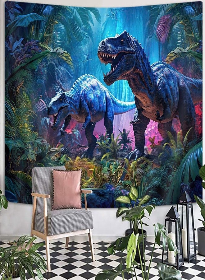 GOAOK Dinosaur Tapestry for Boys Room Decor, Wild Anicient Animals Wall Tapestries, Nature Forest Fairytales Dinosaur Tapestry Wall Hanging Inches for Bedroom Living Room Dorm Room?60"X40" - Image 4